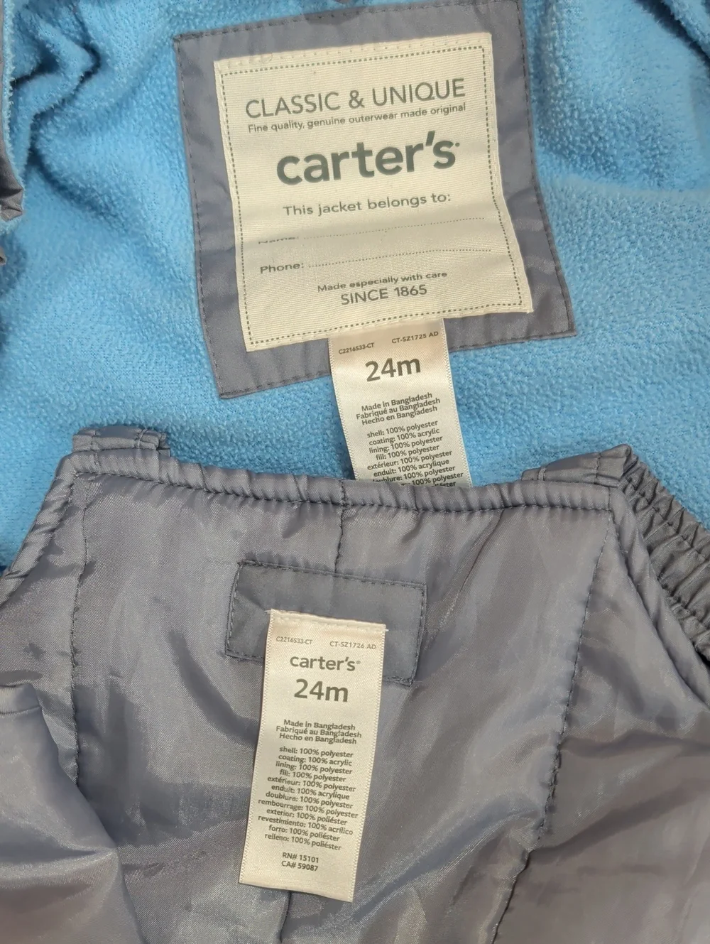 Carters carter snowsuit